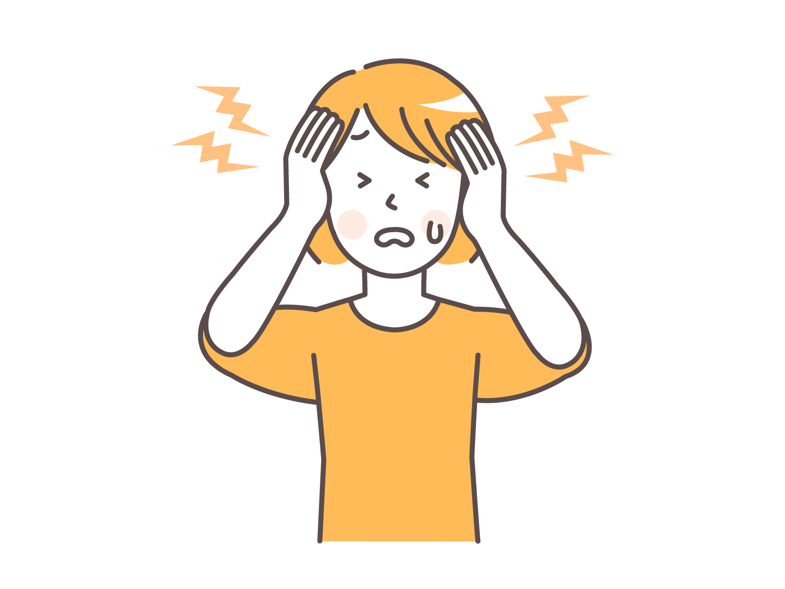 肩こり・首の痛みからくる頭痛で悩んでいる女性のイメージ画像